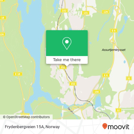 Frydenbergveien 15A map