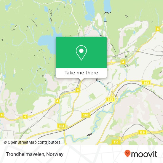 Trondheimsveien map