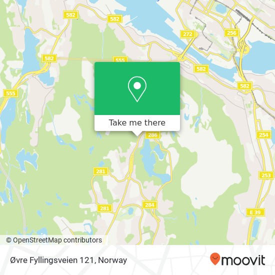 Øvre Fyllingsveien 121 map