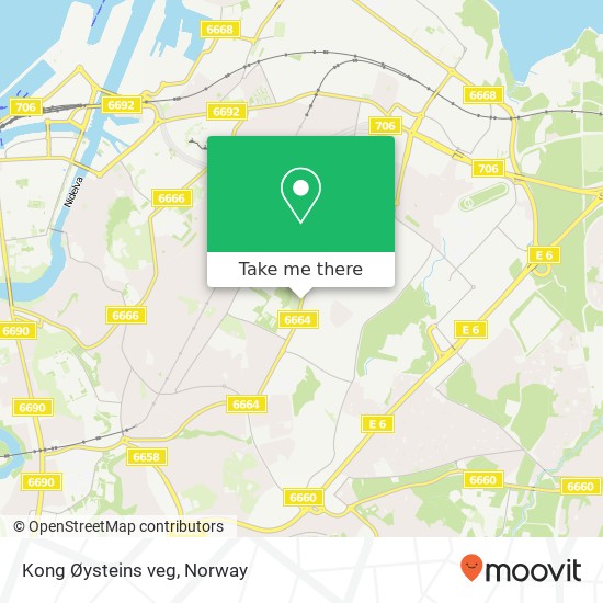 Kong Øysteins veg map