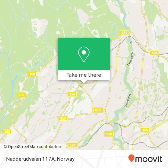 Nadderudveien 117A map