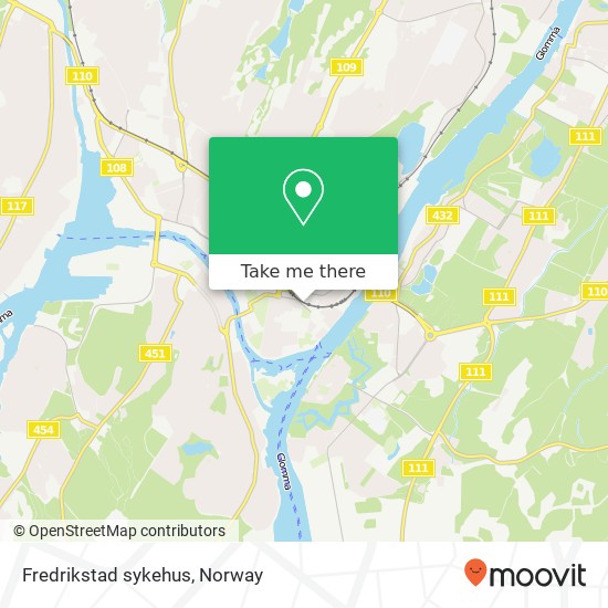 Fredrikstad sykehus map