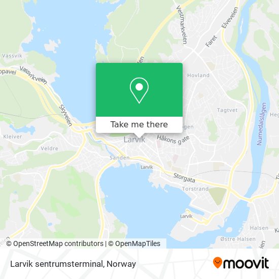 Larvik sentrumsterminal map
