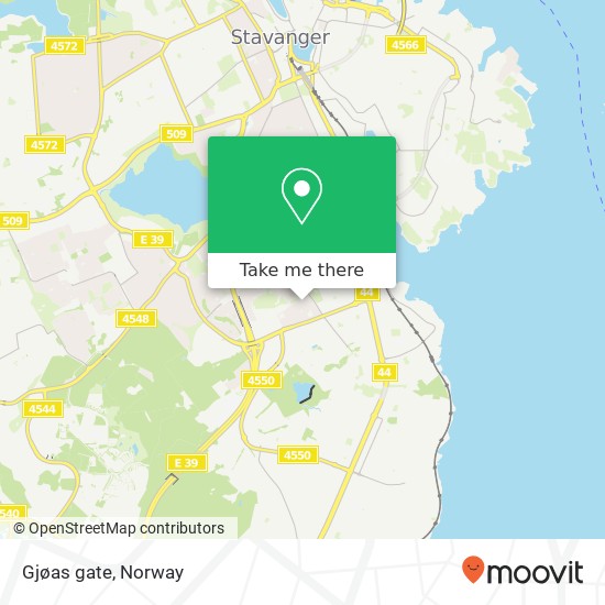 Gjøas gate map