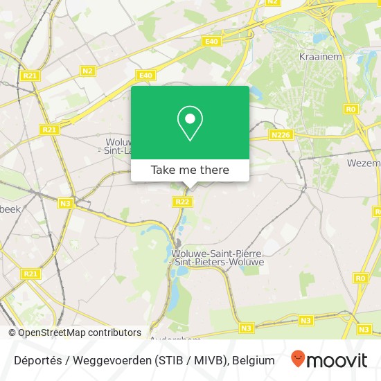 Déportés / Weggevoerden (STIB / MIVB) map