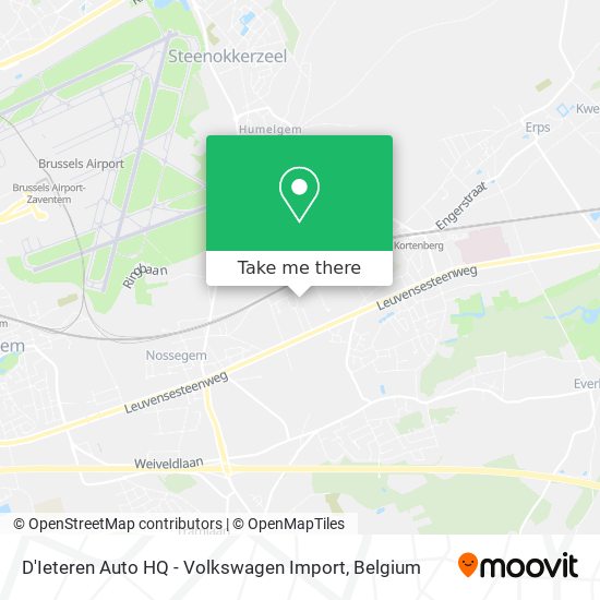 D'Ieteren Auto HQ - Volkswagen Import map