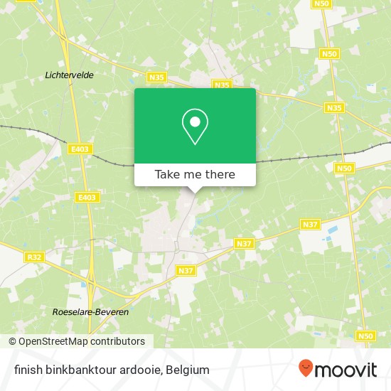 finish binkbanktour ardooie map