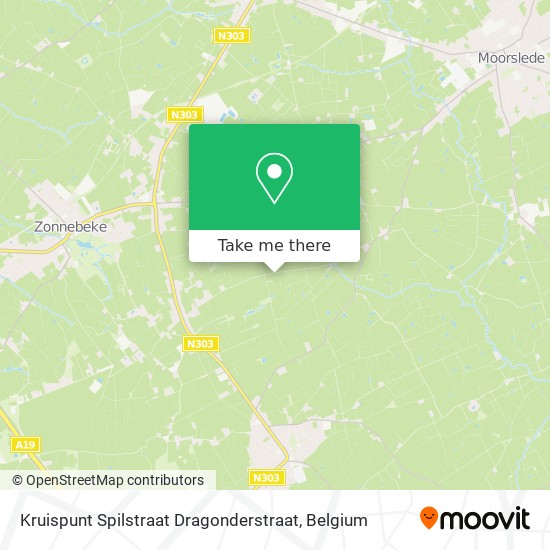 Kruispunt Spilstraat Dragonderstraat map