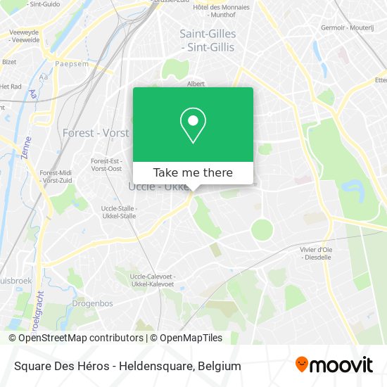 Square Des Héros - Heldensquare map