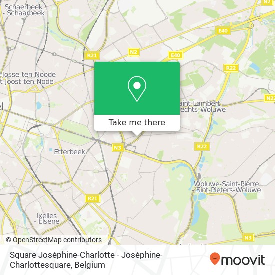 Square Joséphine-Charlotte - Joséphine-Charlottesquare map