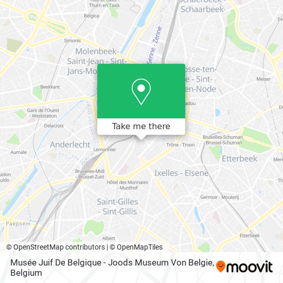 Musée Juif De Belgique - Joods Museum Von Belgie map