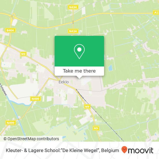 Kleuter- & Lagere School:“De Kleine Wegel” map