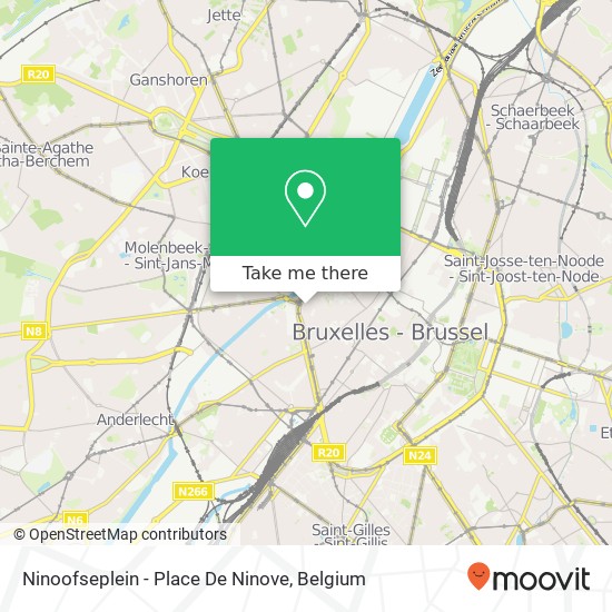 Ninoofseplein - Place De Ninove map