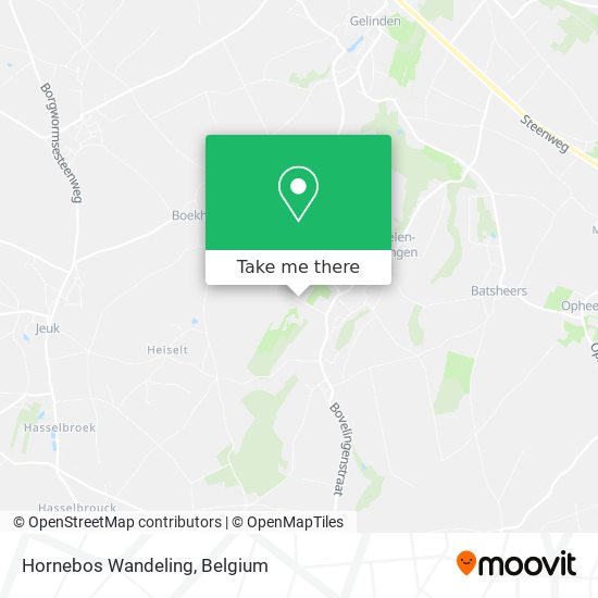 Hornebos Wandeling map