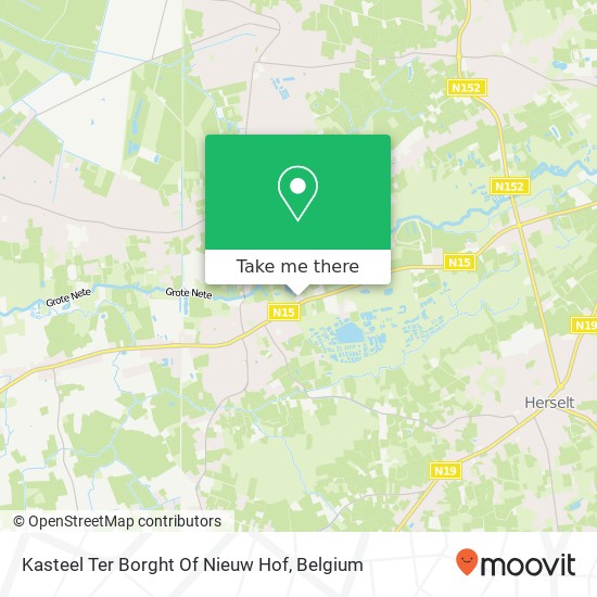 Kasteel Ter Borght Of Nieuw Hof map