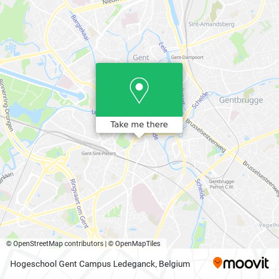 Hogeschool Gent Campus Ledeganck map