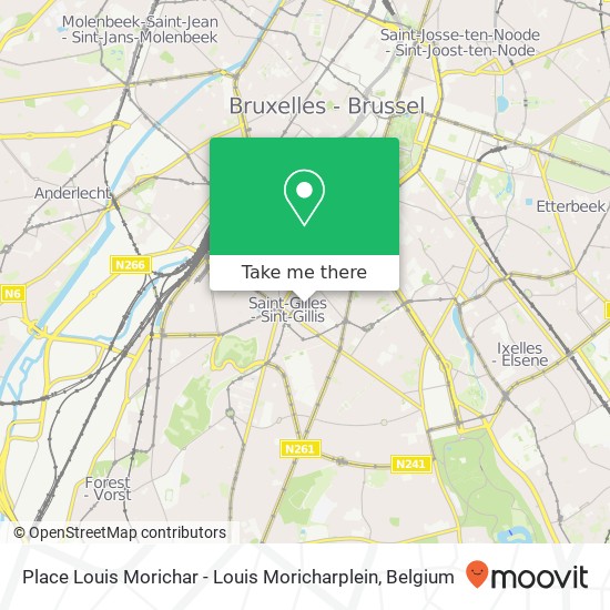 Place Louis Morichar - Louis Moricharplein plan