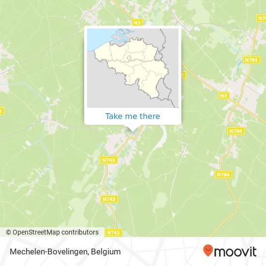 Mechelen-Bovelingen map
