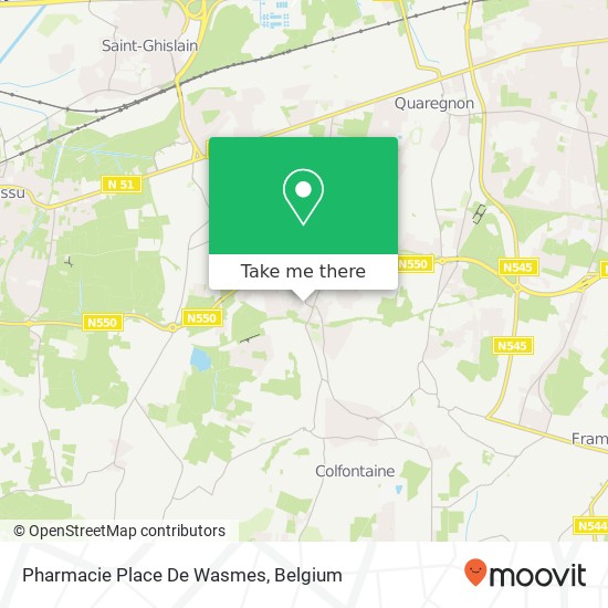 Pharmacie Place De Wasmes map