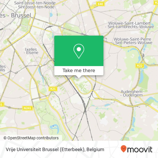 Vrije Universiteit Brussel (Etterbeek) map