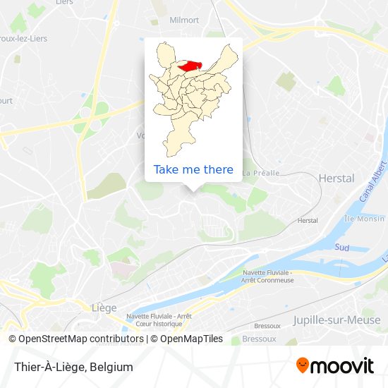 Thier-À-Liège map