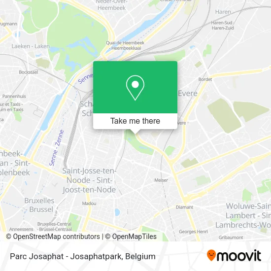 Parc Josaphat - Josaphatpark map