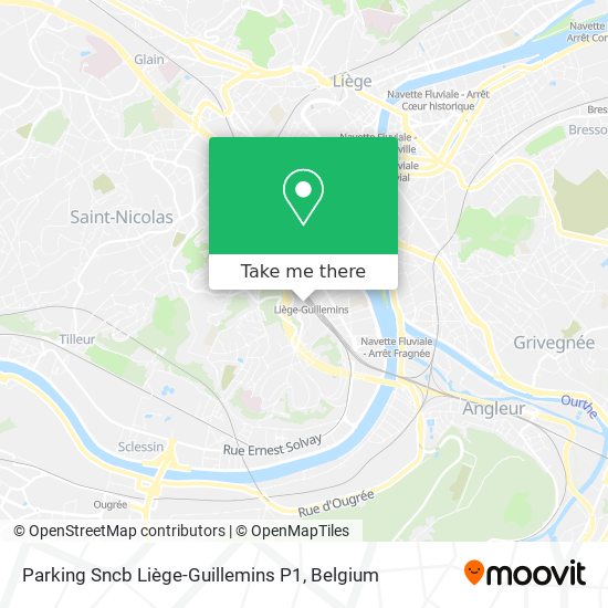 Parking Sncb Liège-Guillemins P1 map