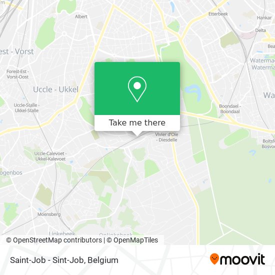 Saint-Job - Sint-Job map