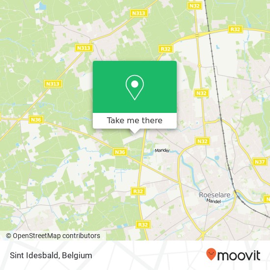 Sint Idesbald map