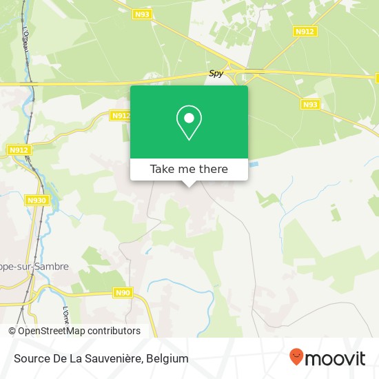 Source De La Sauvenière map