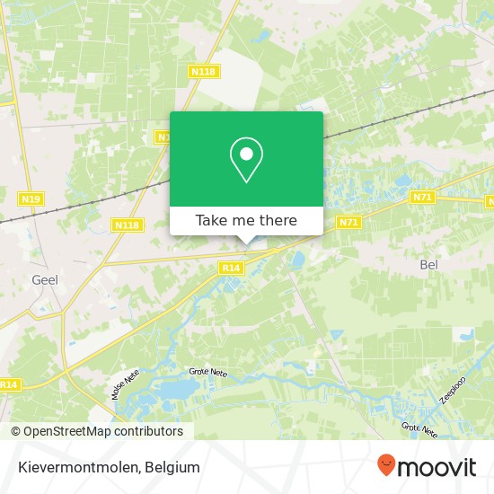 Kievermontmolen map