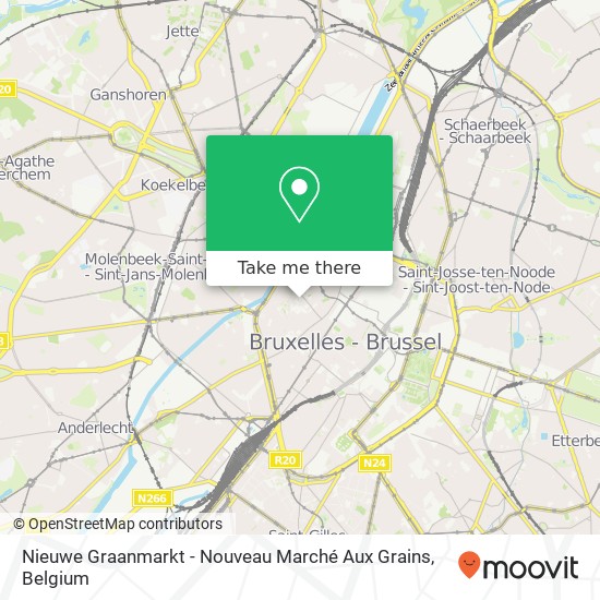 Nieuwe Graanmarkt - Nouveau Marché Aux Grains map