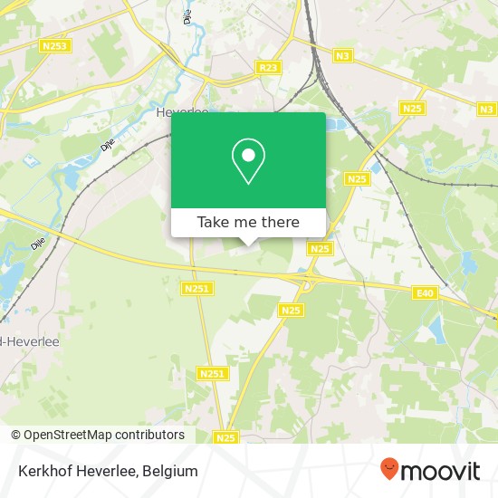 Kerkhof Heverlee map