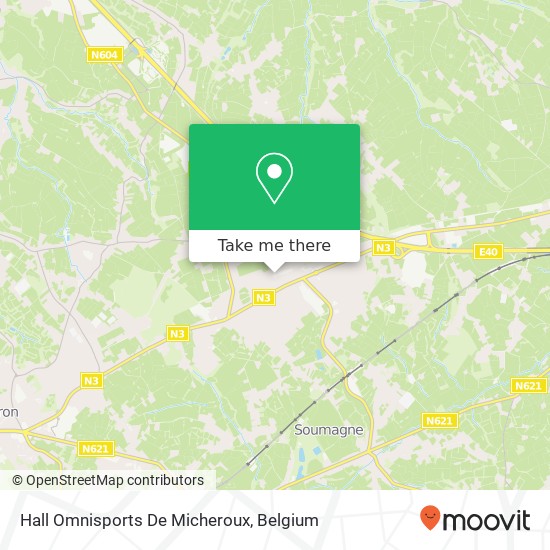 Hall Omnisports De Micheroux map