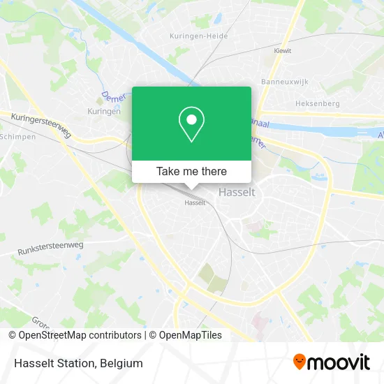 Hasselt Station map