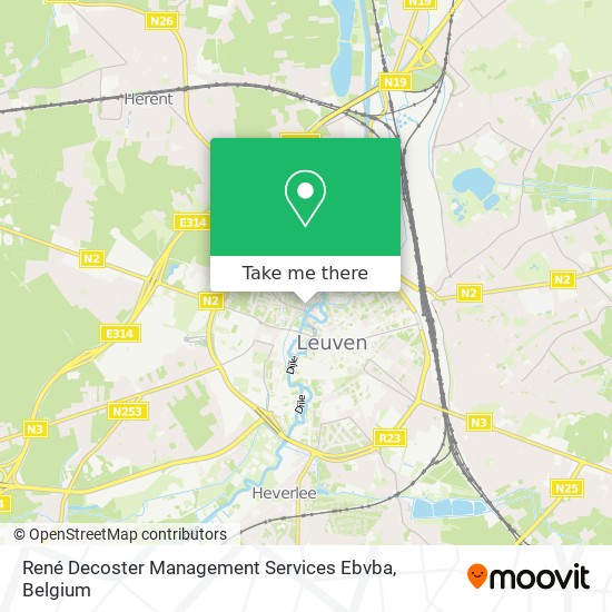 René Decoster Management Services Ebvba map