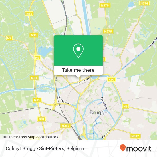 Colruyt Brugge Sint-Pieters map
