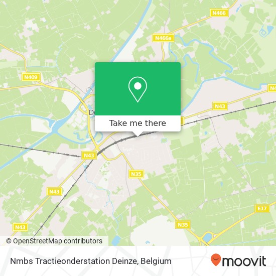 Nmbs Tractieonderstation Deinze map