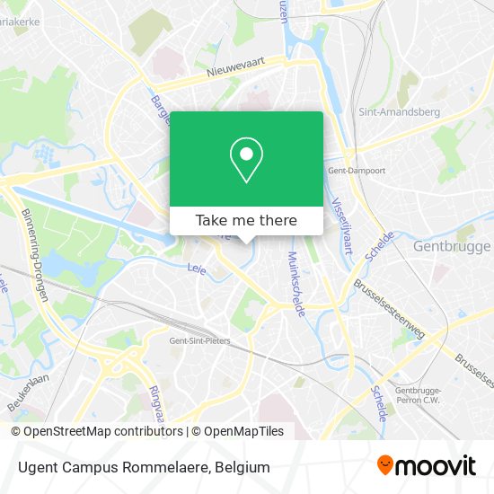 Ugent Campus Rommelaere map