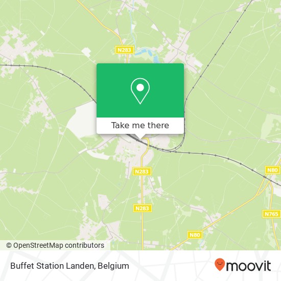 Buffet Station Landen map