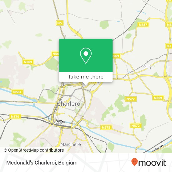 Mcdonald's Charleroi map