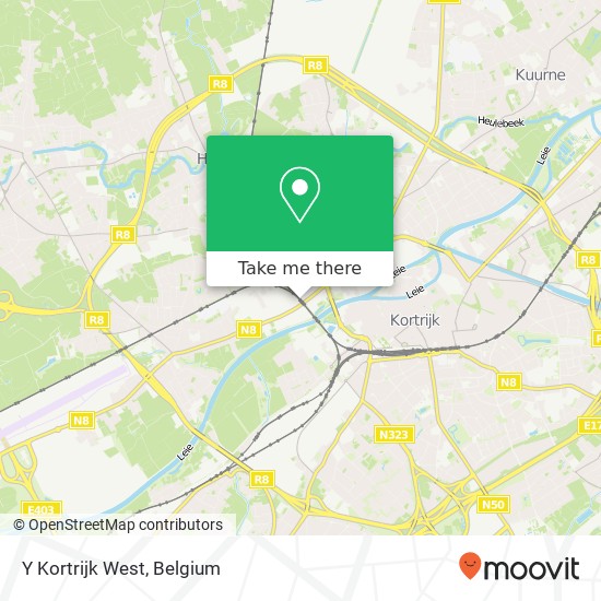 Y Kortrijk West map