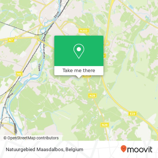 Natuurgebied Maasdalbos map