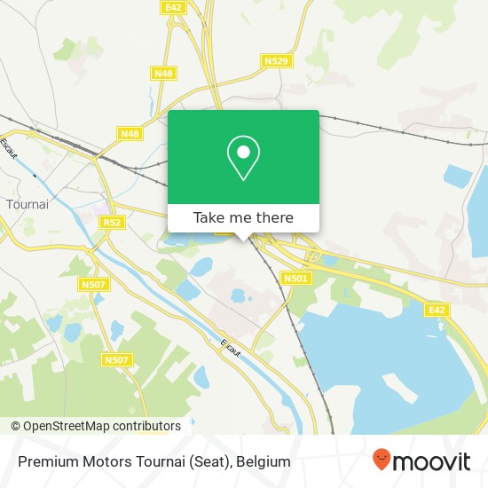 Premium Motors Tournai (Seat) map