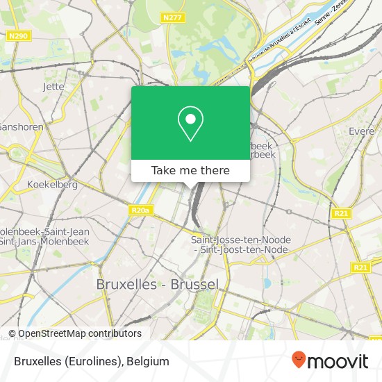 Bruxelles (Eurolines) map