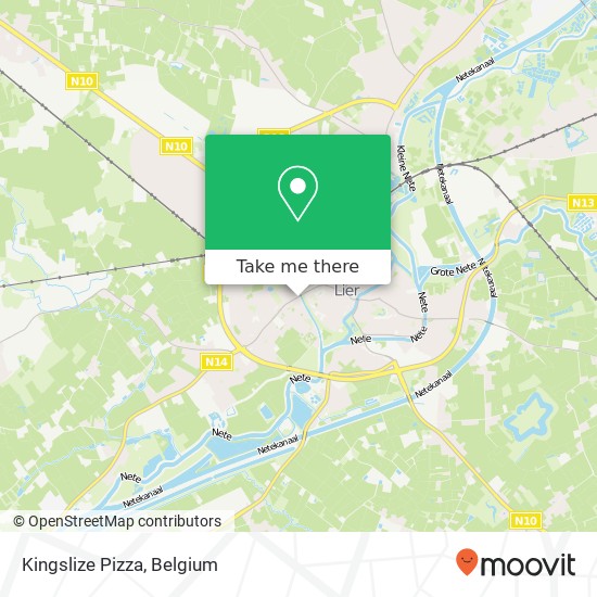 Kingslize Pizza map
