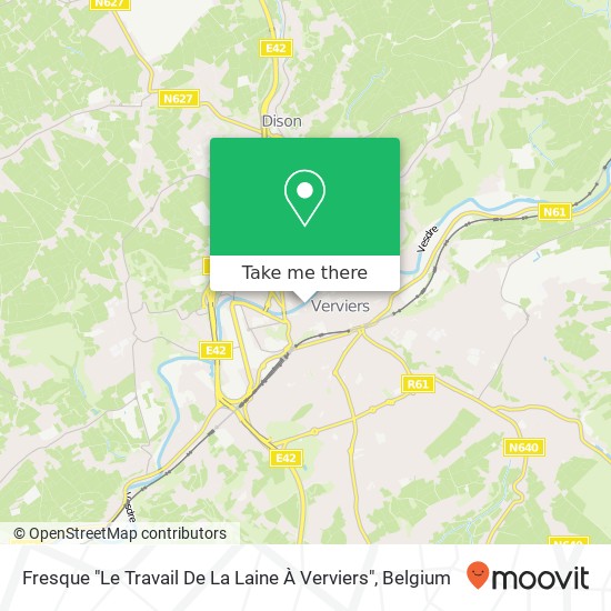 Fresque "Le Travail De La Laine À Verviers" map