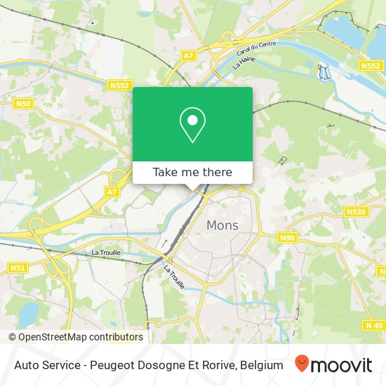 Auto Service - Peugeot Dosogne Et Rorive map