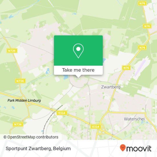 Sportpunt Zwartberg map