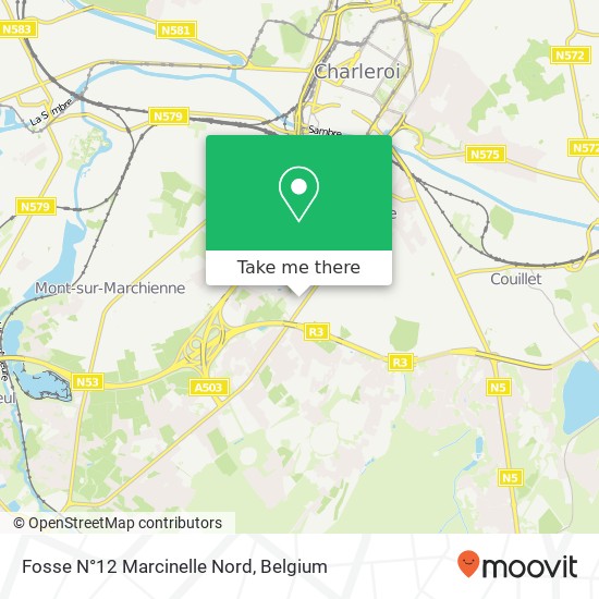Fosse N°12 Marcinelle Nord map